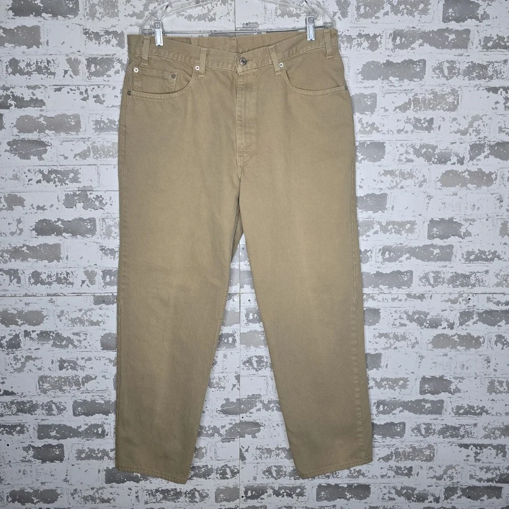 Levis 550 Jeans Mens 36x30 Relaxed Fit Tapered Leg Beige VTG Y2K Made In USA
